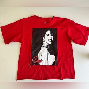 Selena merch red crop t-shirt